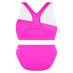 Speedo impresa House of Holanda Pink White Women Dos piezas Swimsuit 8 121933087