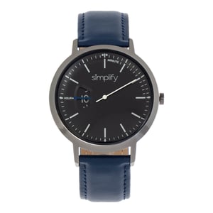 Simplifique el reloj con correa de cuero 6500