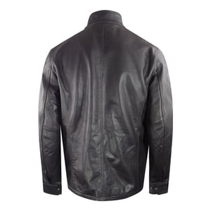 Chaqueta de cuero Grant marrón oscuro de Belstaff