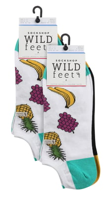 Lote de 6 calcetines para hombre Wildfeet Funny Low Cut Socks for Summer - Fruit