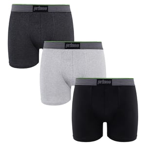 Prince Performance Range 3 Pack Black Grey Mens Boxers MUXPR061