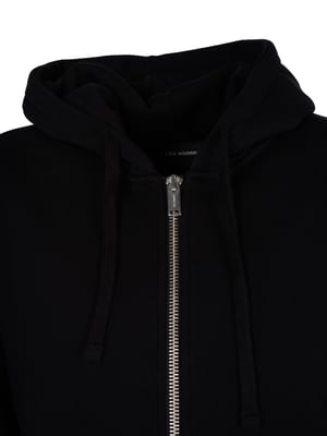 Les Hommes Sudadera Full Zip del hombre negro