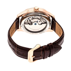 Reloj automático Heritor Sebastian semiesqueleto con correa de cuero
