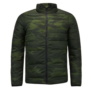 Oakley manga larga cremallera para hombres de camuflaje verde acolchado 412541 982
