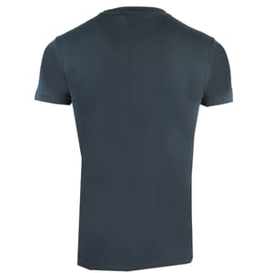 Camiseta Azul Marino con Logo de Roberto Cavalli
