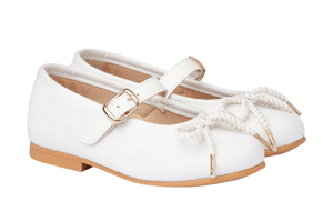 Bailarinas con cordones fabricado en piel lino