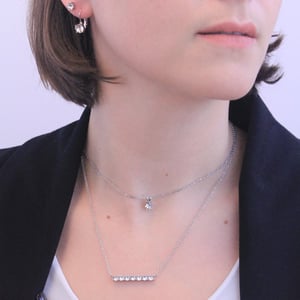 Colgantes Myriad Birthe Stone: plata y cristal