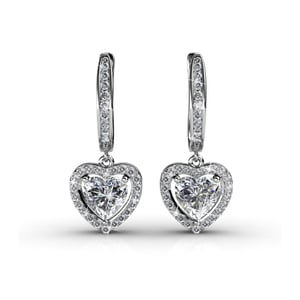 Pendientes Only Love - Plata y Cristal