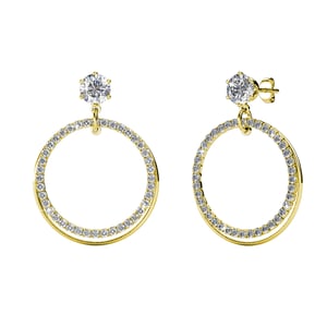 Pendientes Ariel - Oro y Cristal