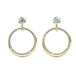 Pendientes Ariel - Oro y Cristal