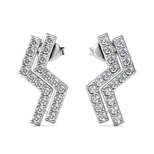 Pendientes Brontide - Plata y Cristal