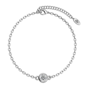 Pulseras con piedras de nacimiento: plata, cristal y morado