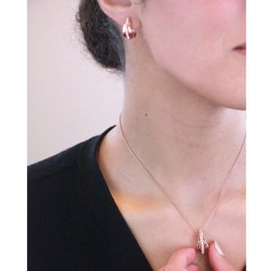 Conjuntos de aros Aurielle: oro rosa y cristal