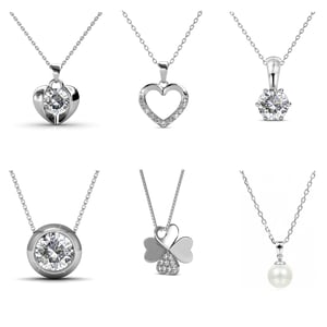 Caja Corazón - 14 Joyas - Plata y Cristal