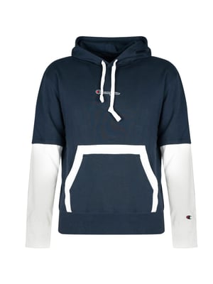 Champion Sudadera Hoodie del hombre Blanco, azul oscuro