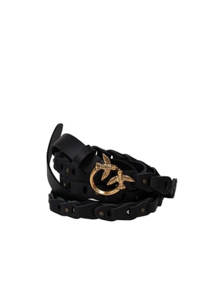 Pinko Cinturón Love Double Belt H2 de mujer negro