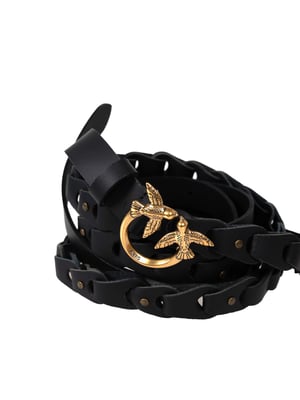 Pinko Cinturón Love Double Belt H2 de mujer negro