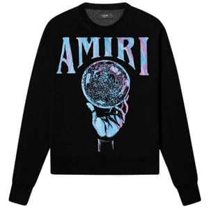 Jersey de punto negro con diseño de bola de cristal de Amiri