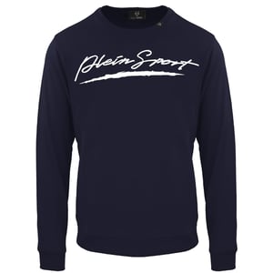 Sudadera azul marino con logo grande de Plein Sport