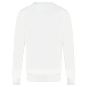 Sudadera blanca con logo doble destruido de Diesel