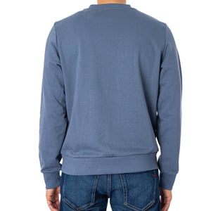 Sudadera azul con logo de lunares desgastados de Diesel