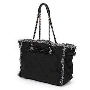 Horizontal Tweed Fringe Chain Tote  Bolso bandolera