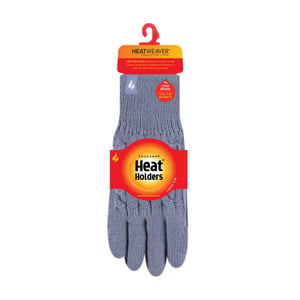Guantes térmicos de invierno de mujer de punto por cable con forro polar de 2,3 Tog