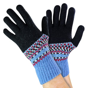 Guantes de lana para hombre | Guantes de invierno Fairisle lindo para el clima frío
