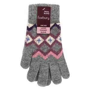 Guantes de lana para señoras | Guantes de invierno Cute Fairisle para el clima frío