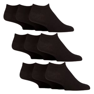 9 Pack Calcetines Diabéticos de Entrenamiento para Hombre | Calcetines Tobilleros Extra Anchos No Elásticos