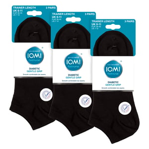 9 Pack Calcetines Diabéticos de Entrenamiento para Hombre | Calcetines Tobilleros Extra Anchos No Elásticos