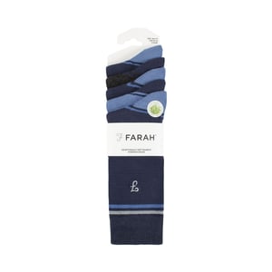 Paquete de 5 calcetines de bambú con rayas brillantes para hombre
