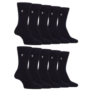 Paquete múltiple de 10 pares de calcetines de bambú brillante para hombre