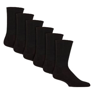Paquete de 6 Calcetines Diabéticos para Cama con Agarres | Calcetines Antideslizantes Extra Anchos para Zapatillas