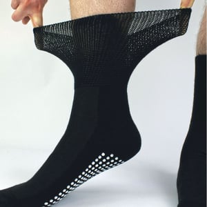 Paquete de 4 calcetines de bambú para diabéticos con puños para hombres y mujeres