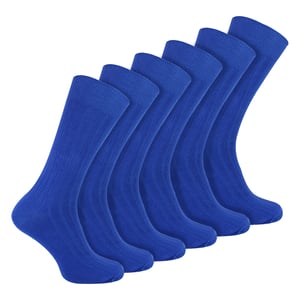 Calcetines de algodón de colores lisos de punto elástico para hombre