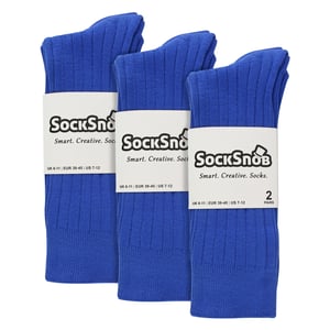Calcetines de algodón de colores lisos de punto elástico para hombre