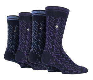 4 Pack Calcetines de Algodón para Hombre | Spirit Calcetines de Punto Cuadrado