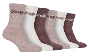 Pack de 6 Calcetines para botas de montaña de mujer | Calcetines de algodón para el aire libre