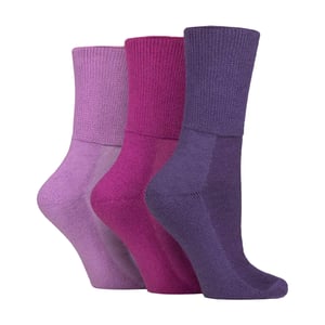 Pack de 3 calcetines diabéticos extra anchos de bambú para piernas hinchadas