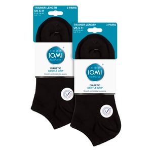 6 Pack Calcetines Diabéticos para Hombre | Pie Acolchado Tobilleros Anchos