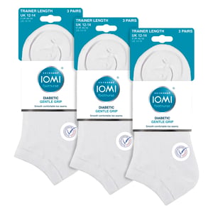 9 Pack Calcetines Diabéticos de Entrenamiento para Hombre | Calcetines Tobilleros Extra Anchos No Elásticos