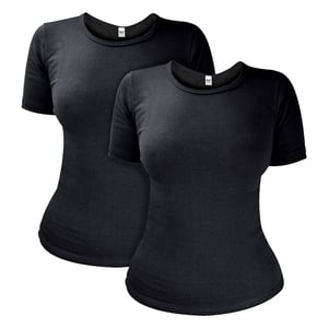 2 Pack Camiseta Térmica de Manga Corta para Mujer en Invierno