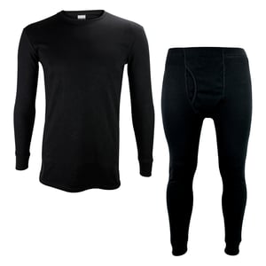 Conjunto de ropa interior térmica para hombre | Top con forro polar y conjunto de calzoncillos largos