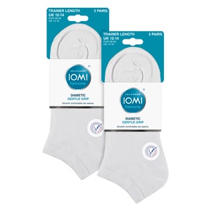 6 Pack Calcetines Diabéticos para Hombre | Pie Acolchado Tobilleros Anchos