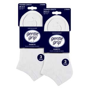 6 Pack Calcetines Diabéticos para Hombre | Loose Top Wide Ankle Socks