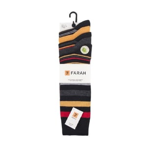 Paquete de 5 calcetines de bambú con rayas brillantes para hombre