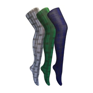 3 Pair Multipack Ladies 80 Denier Tights | Mallas Suaves Estampadas