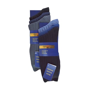 Pack de 6 calcetines de vestir para hombre 100% algodón egipcio