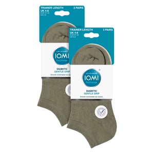 Pack de 6 Calcetines Diabéticos de Entrenamiento para Mujer | Calcetines Extra Anchos para Pies Hinchados